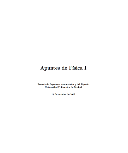 Apuntes de F sica I